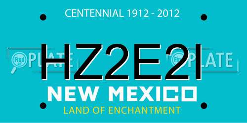 HZ2E2I New Mexico License Plate