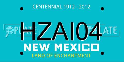 HZAI04 New Mexico License Plate