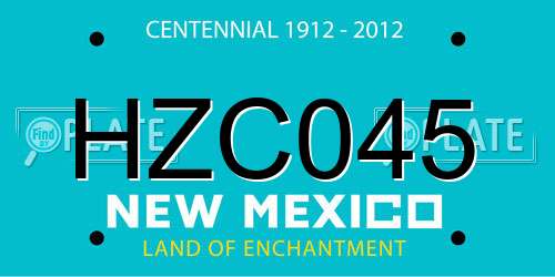 HZC045 New Mexico License Plate