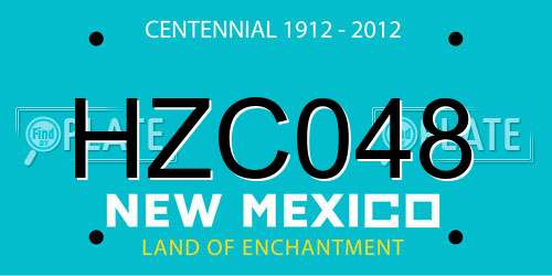 HZC048 New Mexico License Plate
