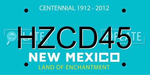 HZCD45 New Mexico License Plate