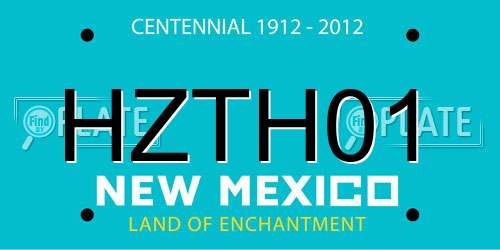 HZTH01 New Mexico License Plate