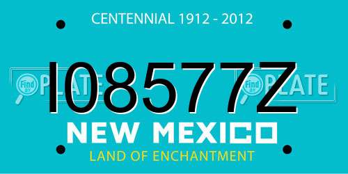 I08577Z New Mexico License Plate