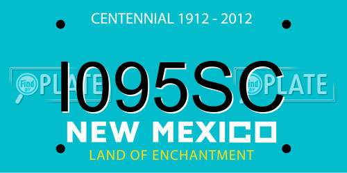 I095SC New Mexico License Plate