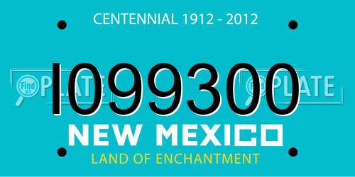 I099300 New Mexico License Plate