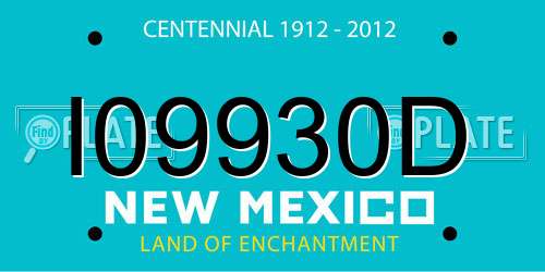 I09930D New Mexico License Plate