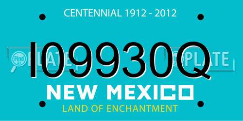 I09930Q New Mexico License Plate