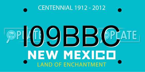 I09BBC New Mexico License Plate