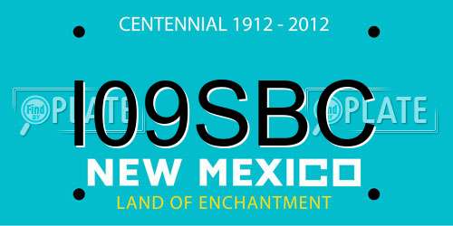 I09SBC New Mexico License Plate