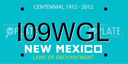 I09WGL New Mexico License Plate
