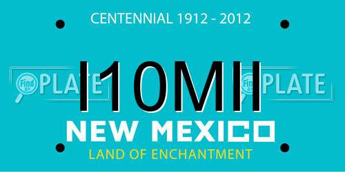 I10MII New Mexico License Plate