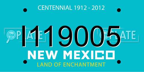 I119005 New Mexico License Plate