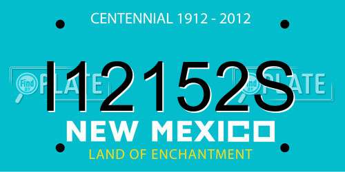 I12152S New Mexico License Plate