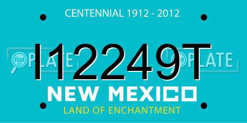 I12249T New Mexico License Plate