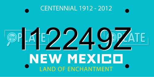 I12249Z New Mexico License Plate