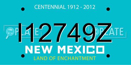 I12749Z New Mexico License Plate