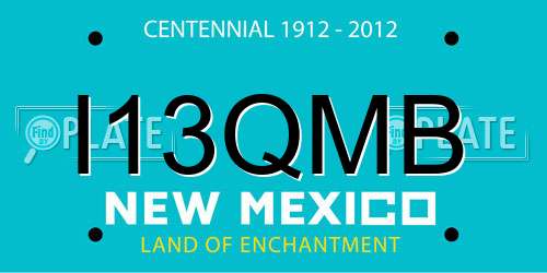 I13QMB New Mexico License Plate