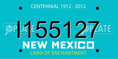 I155127 New Mexico License Plate