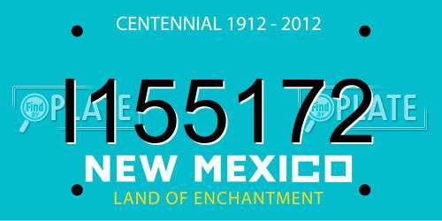 I155172 New Mexico License Plate