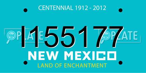 I155177 New Mexico License Plate