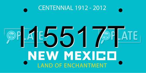I15517T New Mexico License Plate