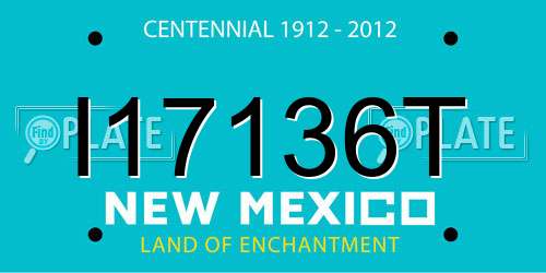 I17136T New Mexico License Plate