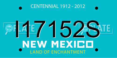 I17152S New Mexico License Plate