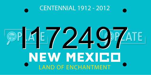 I172497 New Mexico License Plate