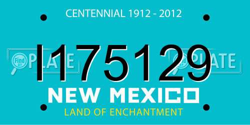 I175129 New Mexico License Plate