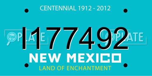 I177492 New Mexico License Plate