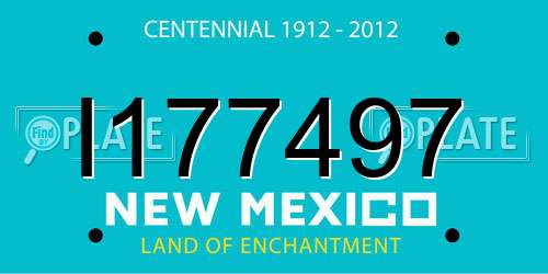 I177497 New Mexico License Plate