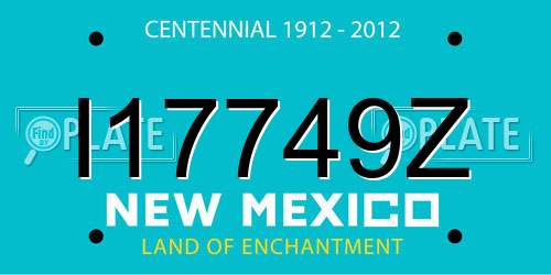 I17749Z New Mexico License Plate