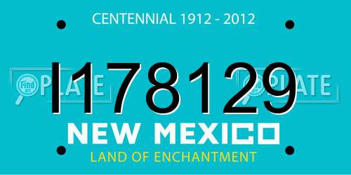 I178129 New Mexico License Plate