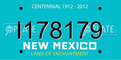 I178179 New Mexico License Plate
