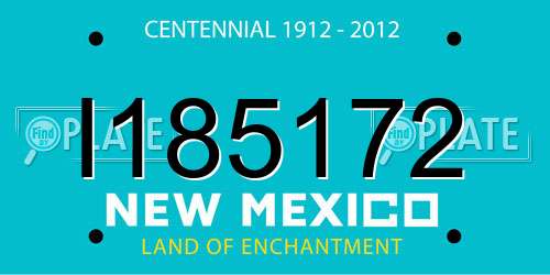 I185172 New Mexico License Plate