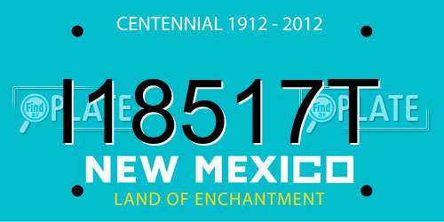 I18517T New Mexico License Plate