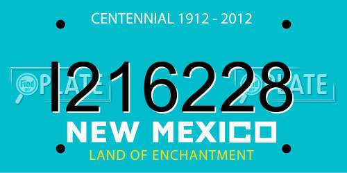 I216228 New Mexico License Plate