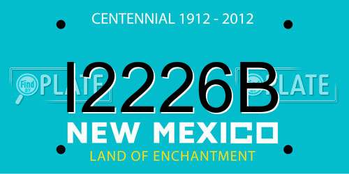 I2226B New Mexico License Plate