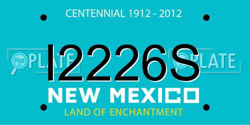 I2226S New Mexico License Plate