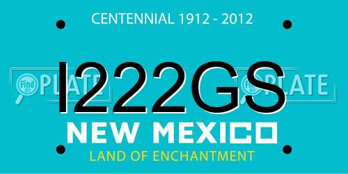 I222GS New Mexico License Plate