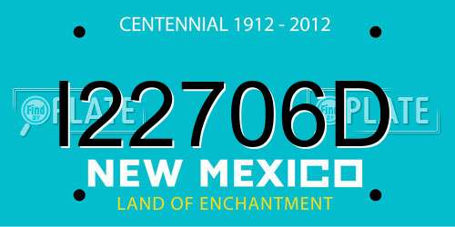 I22706D New Mexico License Plate