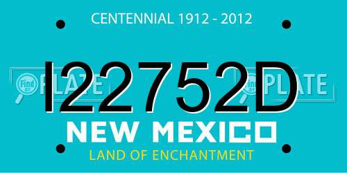 I22752D New Mexico License Plate