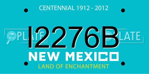 I2276B New Mexico License Plate