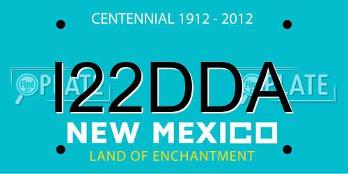 I22DDA New Mexico License Plate