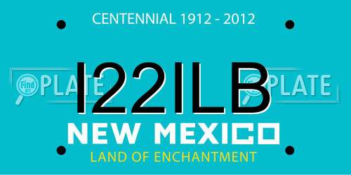 I22ILB New Mexico License Plate