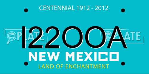 I22OOA New Mexico License Plate