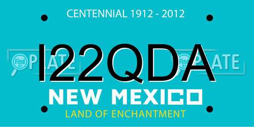 I22QDA New Mexico License Plate