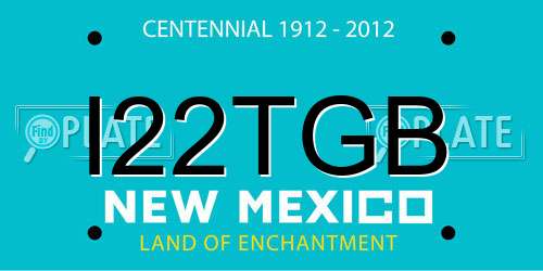I22TGB New Mexico License Plate