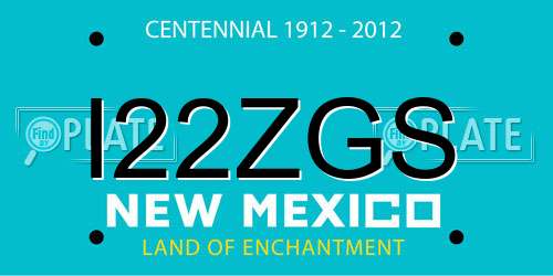 I22ZGS New Mexico License Plate