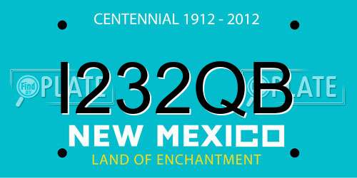 I232QB New Mexico License Plate
